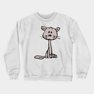 Brown Cat Crewneck Sweatshirt